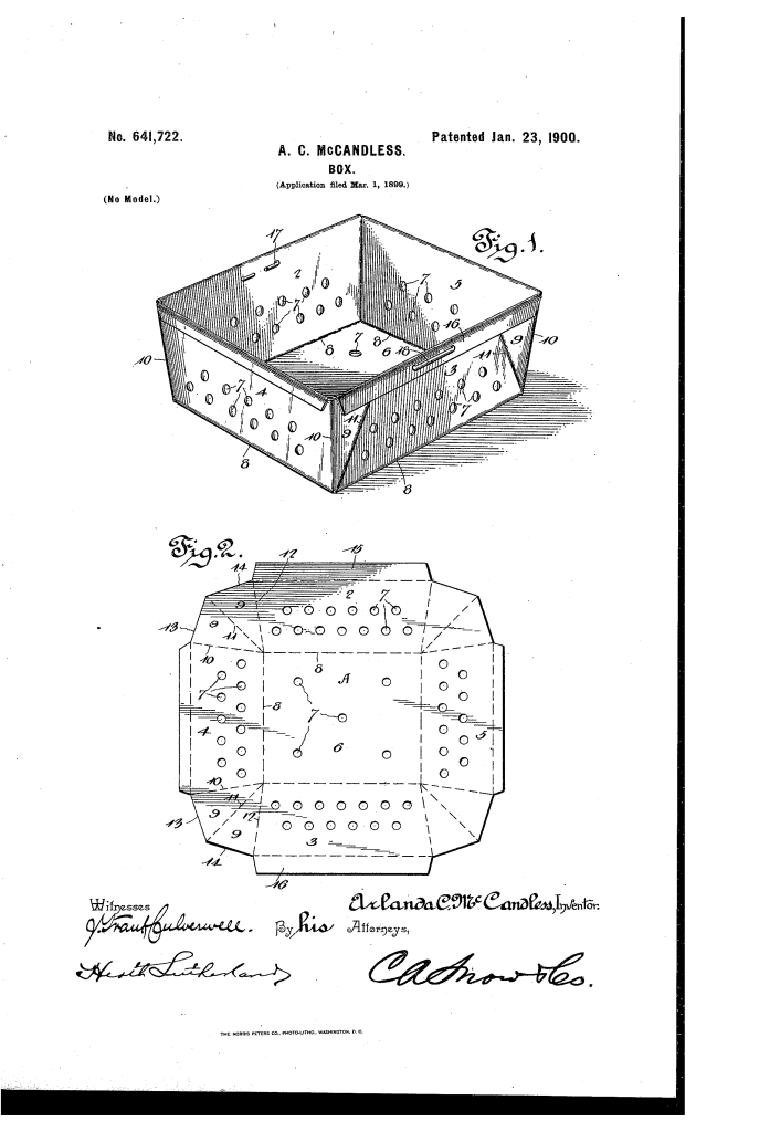 Arlanda McCandless fruit shipping box patent