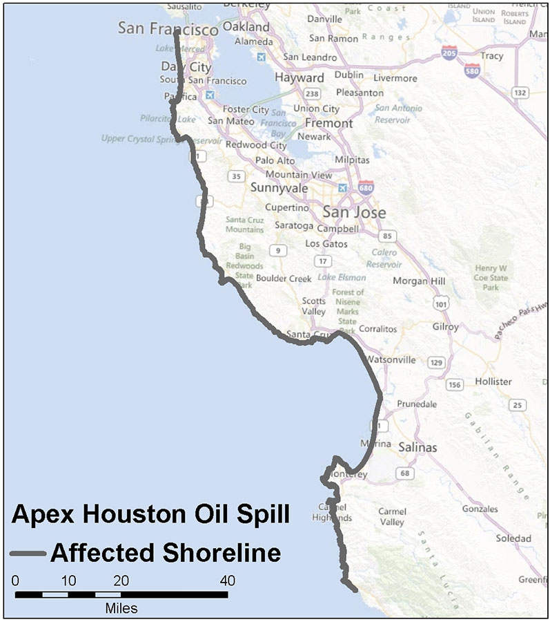 Apex Houston oil spill (1986).