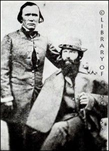 Kit Carson with John Frémont. Courtesy Library of Congress.