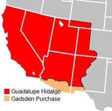 Mexican land ceded by Treaty of Guadalupe Hidalgo and Gadsden Purchase