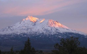 Mount Shasta at sunset