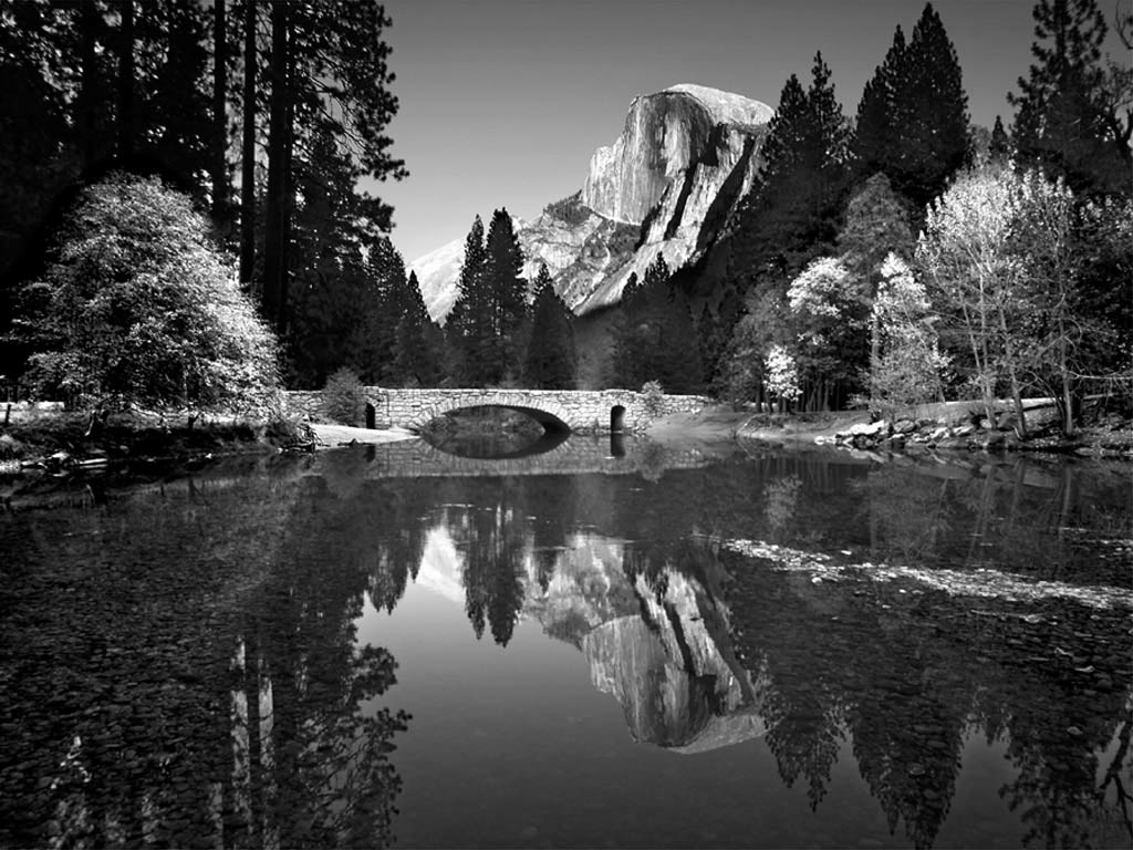 Yosemite Valley Bridge by Ansel Adams
