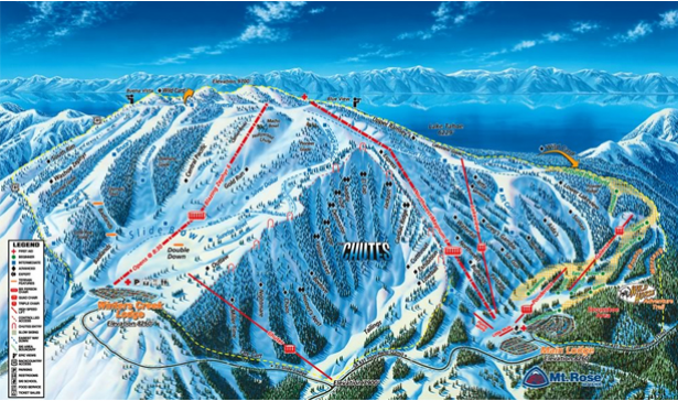 Mt. Rose, one of many ski resorts at Lake Tahoe