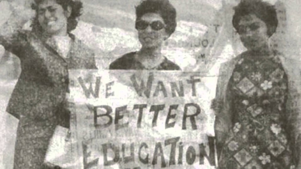 East Los Angeles high school walkouts in 1968.