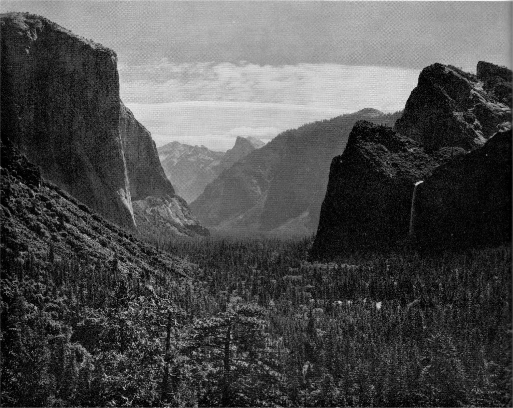 Distant Storm Front, Yosemite Valley, California. By Ansel Adams.