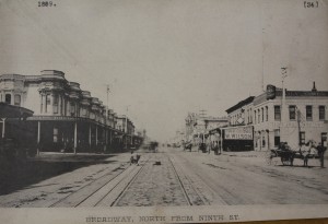 Downtown Oakland (1889). Courtesy Oakland Public Library, Oakland History Room.