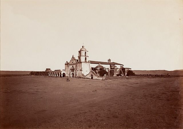 Mission San Luis Rey. Photograph by Carleton Watkins.