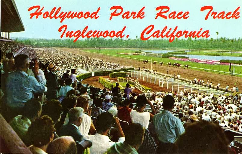 Hollywood Park Race Track postcard.