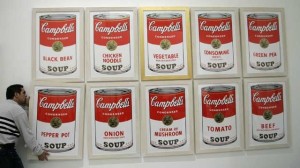 Soup Cans by Andy-Warhol (1962).