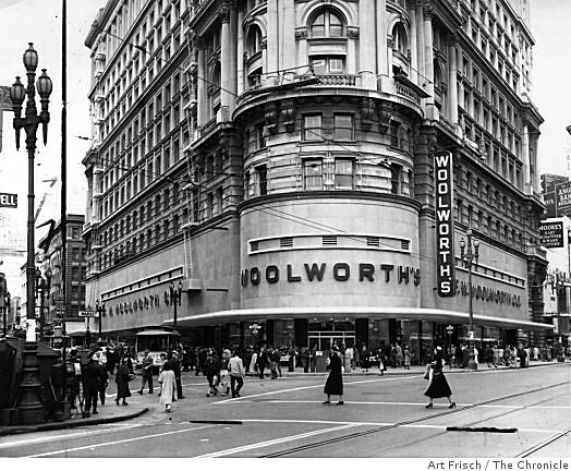 Woolworth's in San Francisco. Photograph by Art Frisch for the Chronicle.