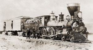 Central Pacific Railroad locomotive Falcon (1869).