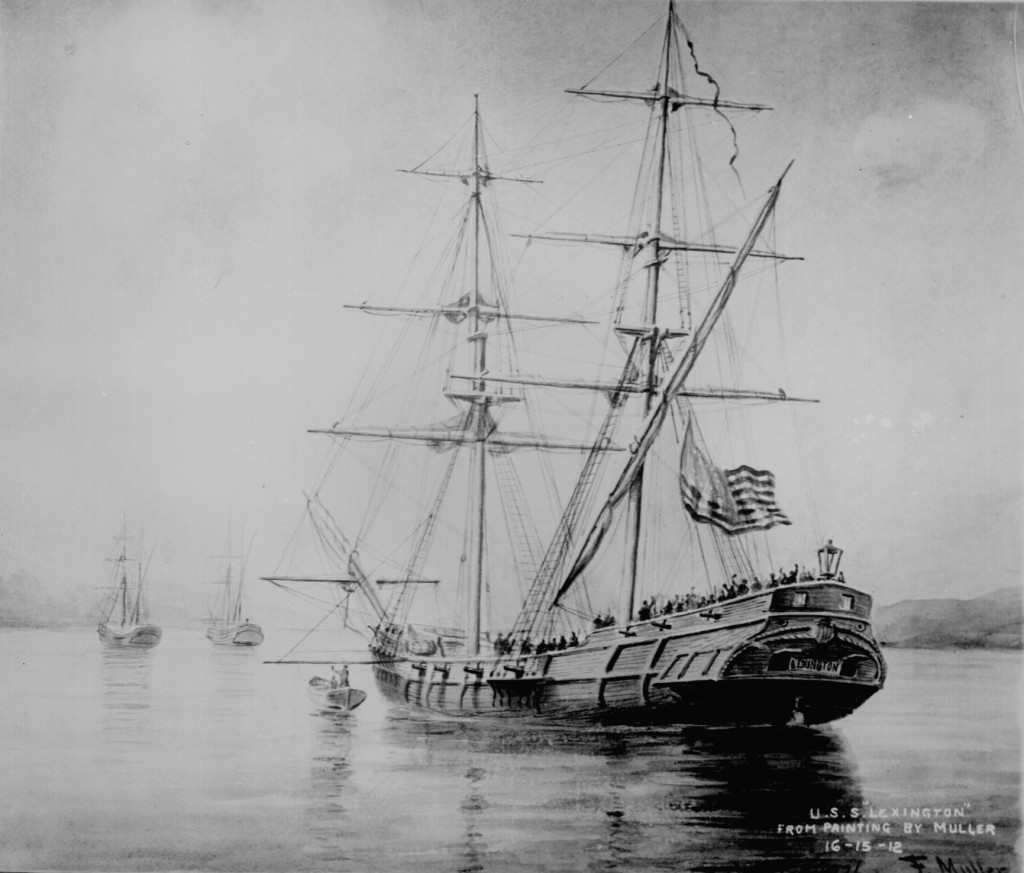 USS Lexington by F. Muller.