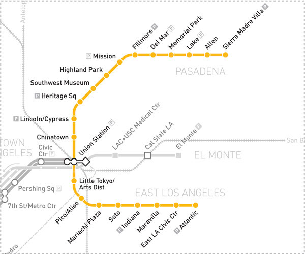 Gold Line map.