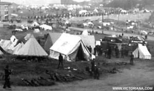 1906 San Francisco Earthquake refugee camp.